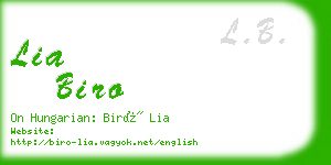 lia biro business card
